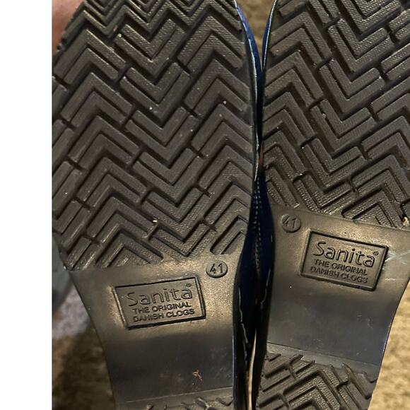 Sanita Blue Professional Leather Danish Clogs Size EU41 /US 9.5 - Picture 7 of 8